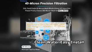 Φίλτρο νερού για ολόκληρο το σπίτι Εύκολη εγκατάσταση