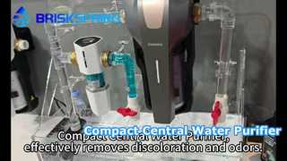 Το Compact Central Water Purifier αφαιρεί αποτελεσματικά τον αποχρωματισμό και τις οσμές.