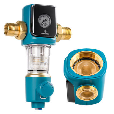 Προφίλτρο ιζημάτων Premium 40 Micron με Αυτόματο Ξύστρα Αντίστροφης Πλύσης Χωρίς BPA για Οικιακή Χρήση