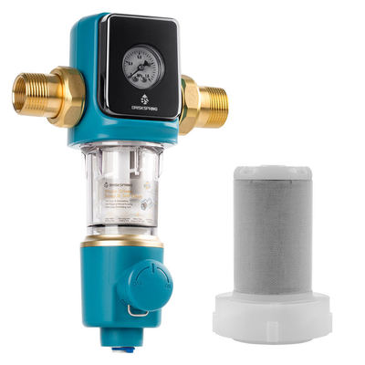 Προφίλτρο ιζημάτων Premium 40 Micron με Αυτόματο Ξύστρα Αντίστροφης Πλύσης Χωρίς BPA για Οικιακή Χρήση