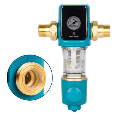 Προφίλτρο ιζημάτων χωρίς BPA με σχεδιασμό περιστροφής και αυτόματου καθαρισμού για οικιακή χρήση