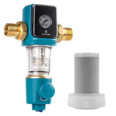 Προφίλτρο ιζημάτων Premium 40 Micron με Αυτόματο Ξύστρα Αντίστροφης Πλύσης Χωρίς BPA για Οικιακή Χρήση