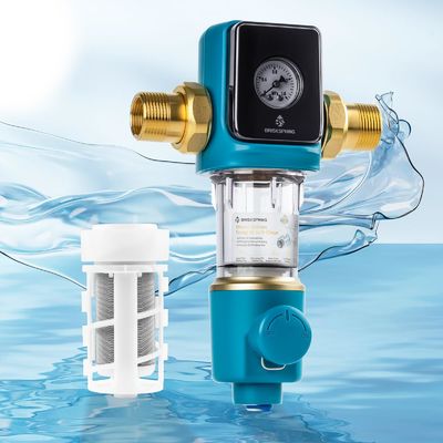 Προφίλτρο ιζημάτων Premium 40 Micron με Αυτόματο Ξύστρα Αντίστροφης Πλύσης Χωρίς BPA για Οικιακή Χρήση