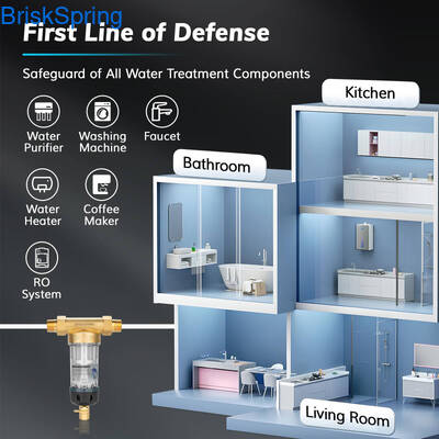 Προφίλτρο νερού 3/4 ίντσας με ρυθμό ροής 5T/H και σχεδιασμό αυτοκαθαρισμού για οικιακή χρήση