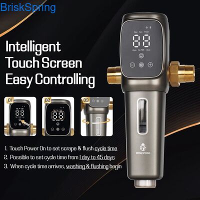 Πλήρως Αυτόματο Επαναχρησιμοποιήσιμο Φίλτρο Ιζημάτων Spin Down 40 Micron για Προ-φιλτράρισμα Νερού Ολόκληρου του Σπιτιού