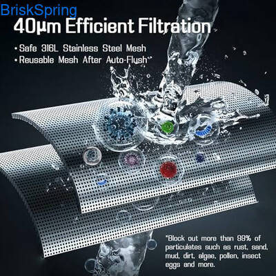 Πρωτό φίλτρο νερού από ατσάλι 316L, πιστοποιημένο από την NSF, με ρυθμό ροής 6T/h και έξυπνο έλεγχο αφής