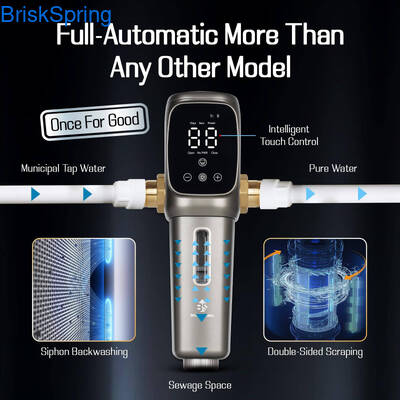 Πρωτό φίλτρο νερού από ατσάλι 316L, πιστοποιημένο από την NSF, με ρυθμό ροής 6T/h και έξυπνο έλεγχο αφής