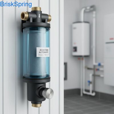40 μικρών Πλήρως αυτόματο επαναχρησιμοποιήσιμο προφίλτρο νερού για την αφαίρεση ιζημάτων σε όλο το σπίτι