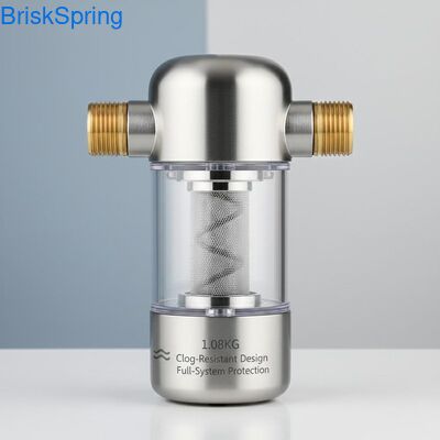 Συμπίεστο προφίλτρο νερού 1,08 κιλά με ανθεκτικό στο φραγμό σχεδιασμό και πλήρη προστασία του συστήματος
