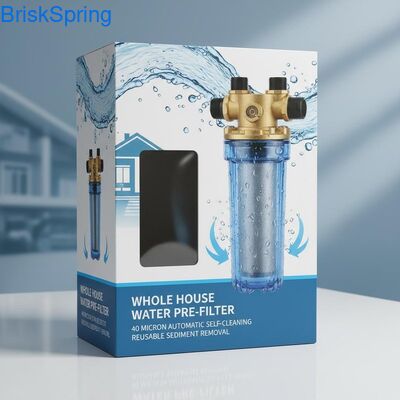 40 μικρών Πλήρως αυτόματο επαναχρησιμοποιήσιμο προφίλτρο νερού για την αφαίρεση ιζημάτων σε όλο το σπίτι