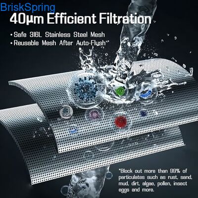 Fully Automatic 40 Micron SUS 316 Stainless Steel Sediment Filter for Whole House Water Pre Filtration