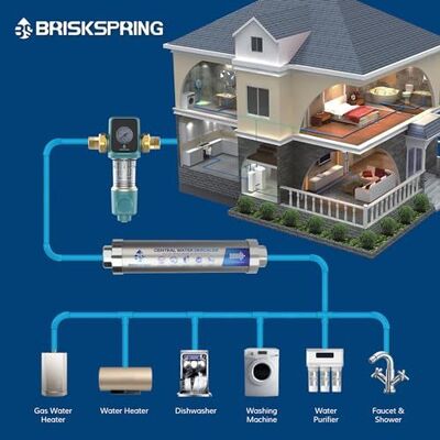 BriskSpring SQ550B-BS 5 T/H Αυτοματοποιημένο Σιφόν Πίσω Πλύση Πλήρους Οίκου Προφίλτρας Νερού με MSAP+CASO3+KDF55 Μέσα