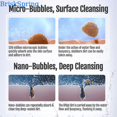 1440° Πολλαπλή περιστροφή Micro Nano Bubble Faucet Aerator με 1,09 × 108 ± 1,65 × 107 σωματίδια/ml Συγκέντρωση φυσαλίδας και κατασκευή από χάλκινο H59-1 + SUS304 ανοξείδωτο χάλυβα