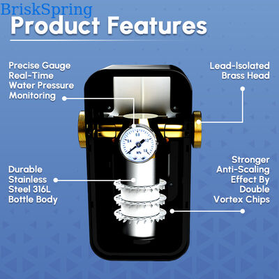 5000L/H Non Electric Whole House Water Descaler 99.99% Anti-Bacterial Salt Free Water Conditioner