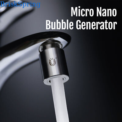1440° Πολλαπλή περιστροφή Micro Nano Bubble Faucet Aerator με 1,09 × 108 ± 1,65 × 107 σωματίδια/ml Συγκέντρωση φυσαλίδας και κατασκευή από χάλκινο H59-1 + SUS304 ανοξείδωτο χάλυβα